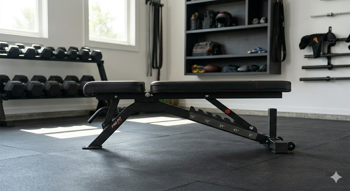 Pro-Fit Elite Adjustable Gym Bench – 1000 lbs Capacity Weight Bench